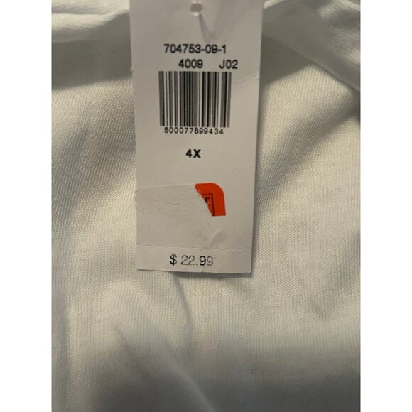 NWT Old Navy Plus White Long Sleeve Heavier Weight T Shirt Live & Love Size 4X - Picture 4 of 6